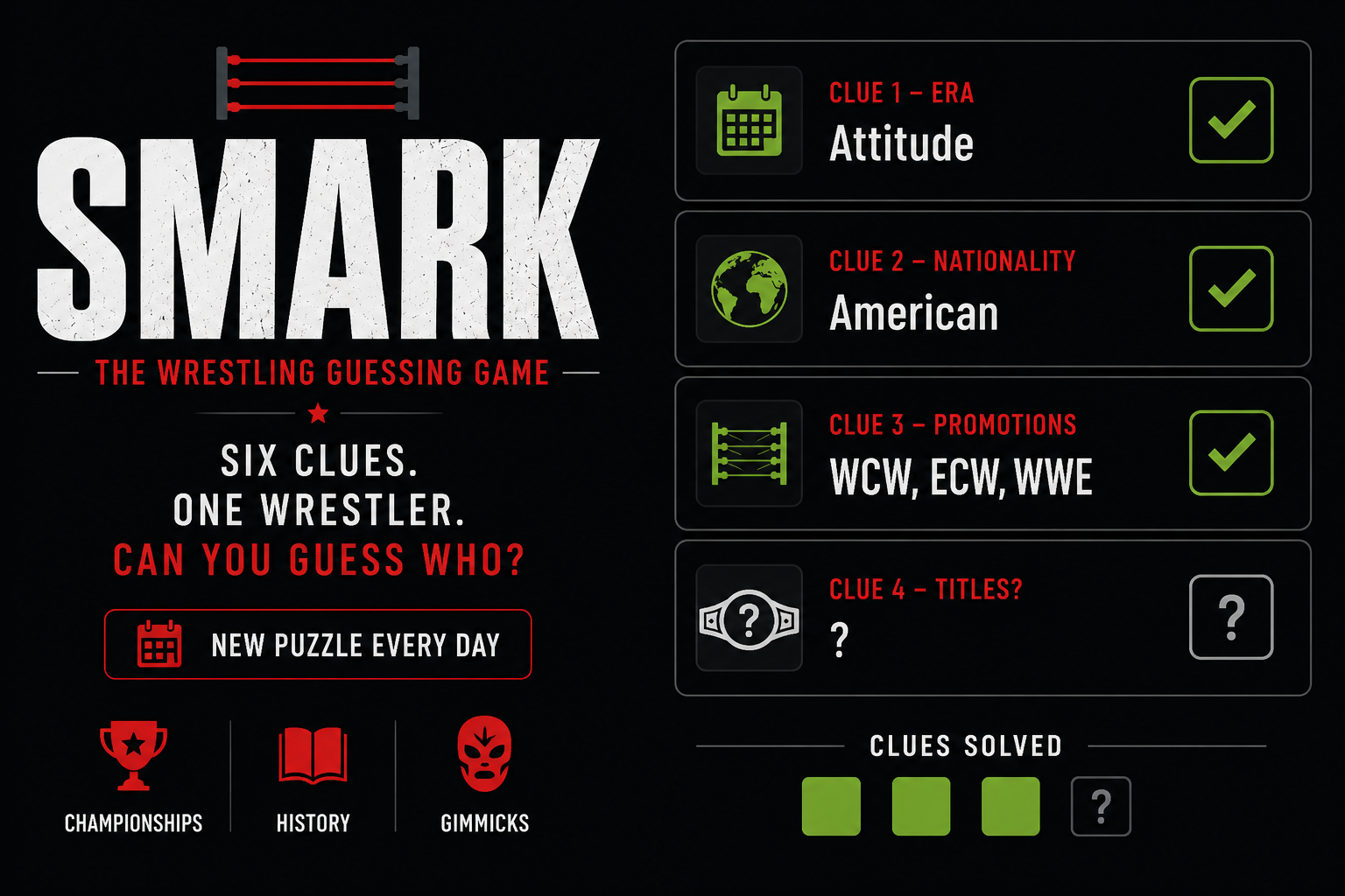SMARK — A Wrestler Guessing Game