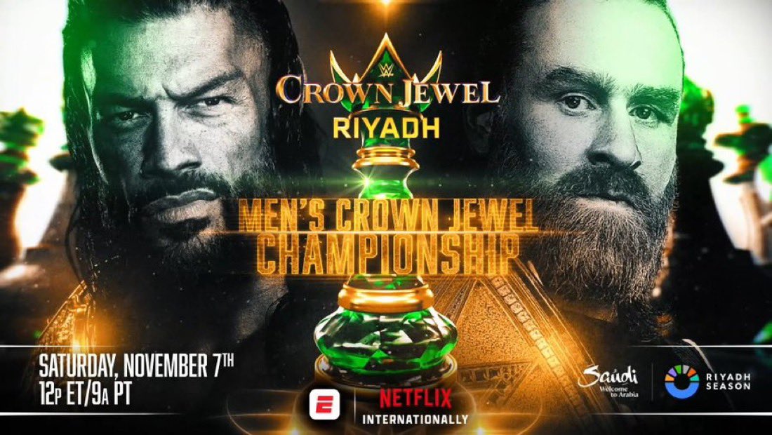 Roman Reigns vs. Sami Zayn Set For WWE Crown Jewel Championship at Crown Jewel 2026