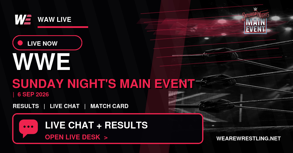 WWE SUNDAY NIGHT’S MAIN EVENT — 06.09.2026